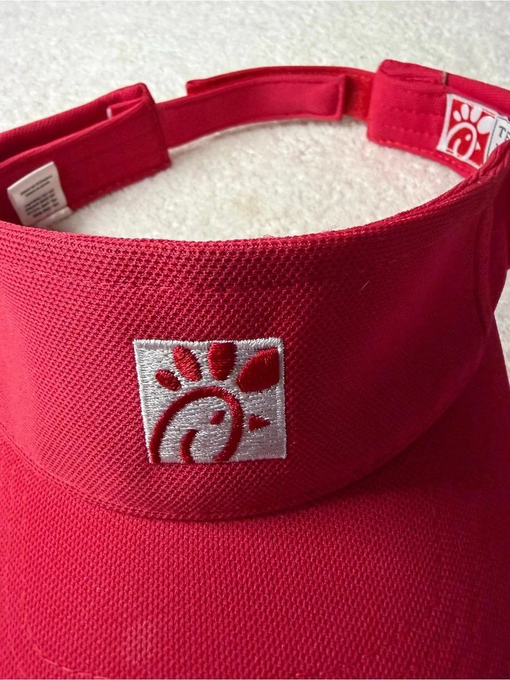 Chick-fil-A Red Logo Visor with adjustable back